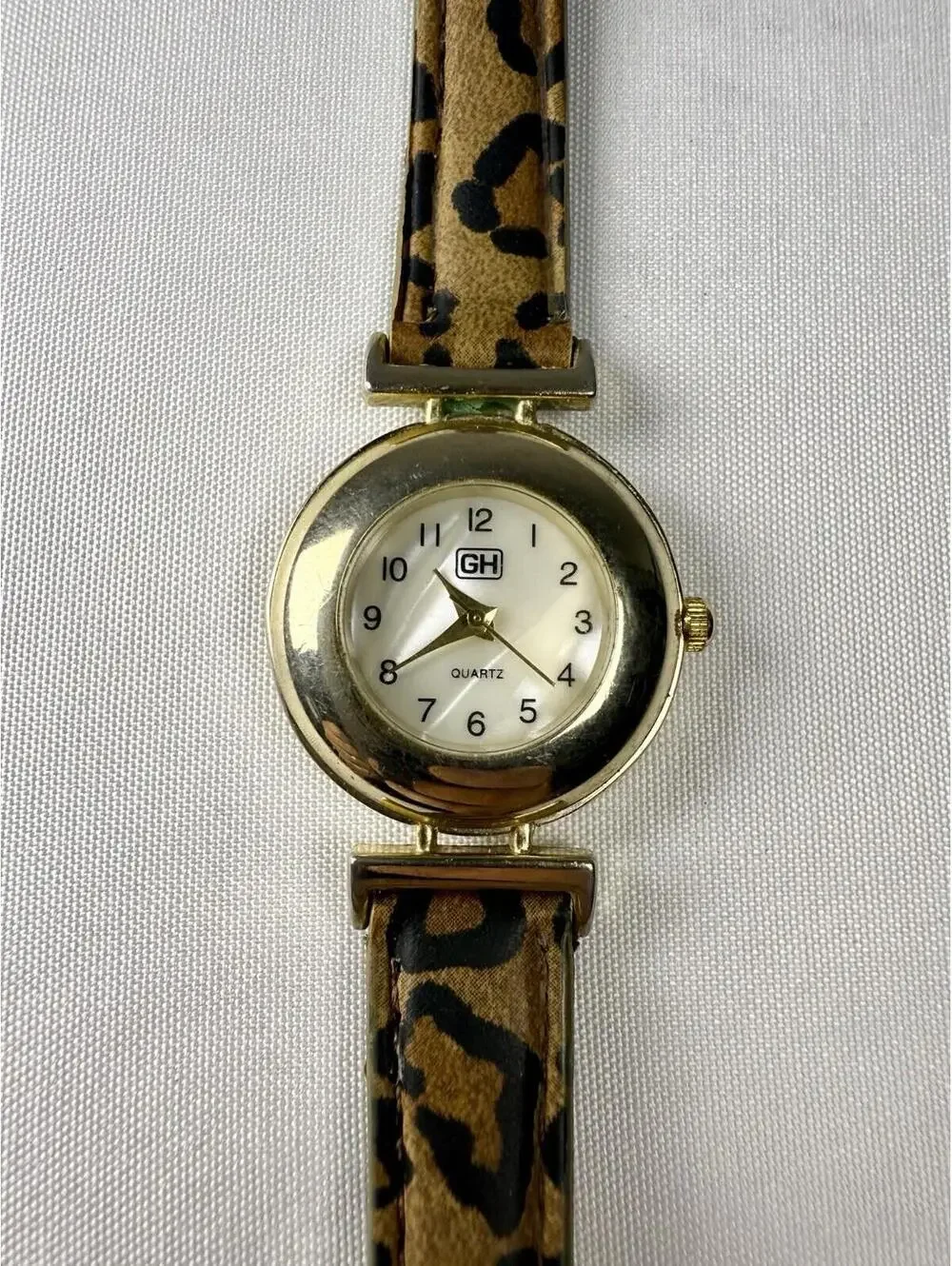 GH Leopard Print Vintage Watch Wristwatch Women’s Ladies